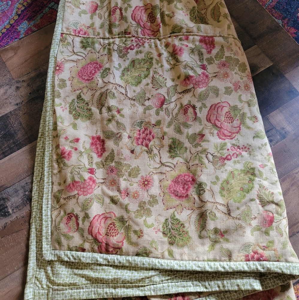 Custom made bedding quilt coverlet Full Queen shabby chic floral pink …